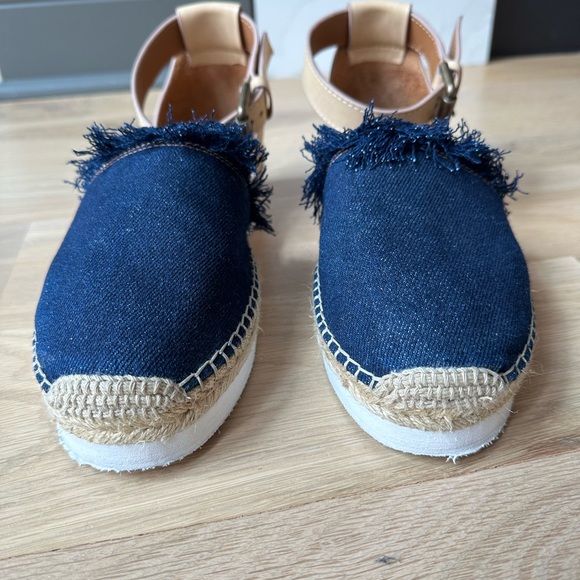 See By Chloe Glyn Flat Espadrille in Denim SZ 39 - Picture 2 of 10